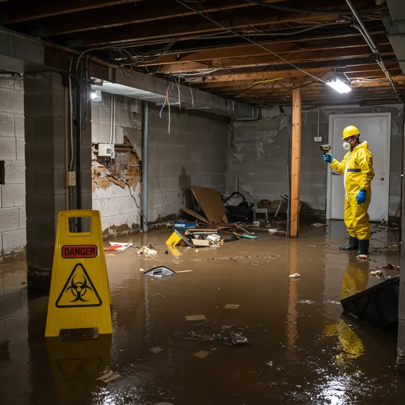 Flooded Basement Electrical Hazard in Fort Pierce, FL Property